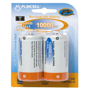 FUJICELL Rechargeable Ni-MH Battery D 10000mAh