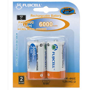 FUJICELL Rechargeable Ni-MH Battery C 6000mAh