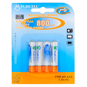 Fujicell Rechargeable Ni-MH Battery AAA 800mAh