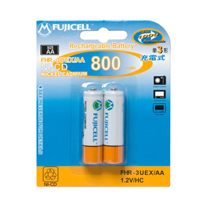 Fujicell Rechargeable Ni-Cd Battery AA 800mAh
